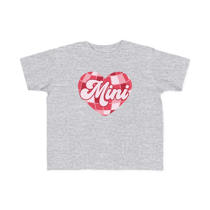 'Mini' Disco Heart Valentine's Day Toddler Tee | MORE COLORS