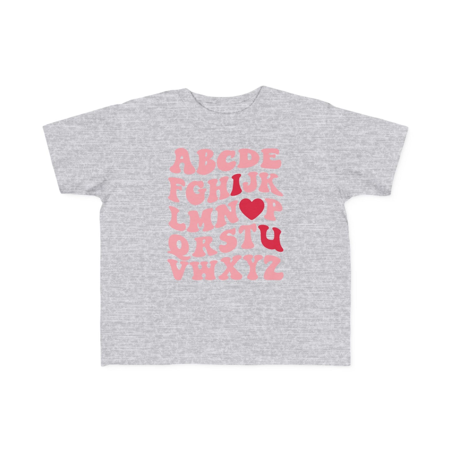 I Heart You Alphabet Valentine's Day Toddler Tee | MORE COLORS