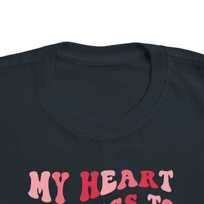 My Heart Belongs To Mommy Valentine's Day Toddler Tee | MORE COLORS