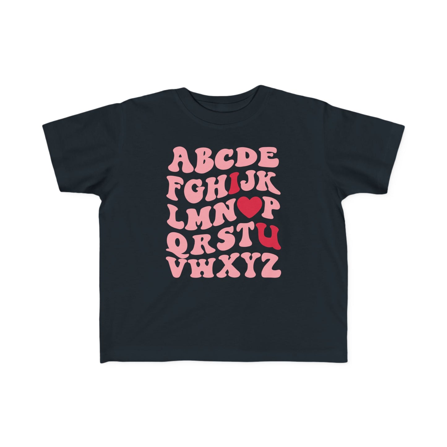 I Heart You Alphabet Valentine's Day Toddler Tee | MORE COLORS