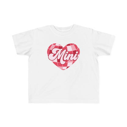 'Mini' Disco Heart Valentine's Day Toddler Tee | MORE COLORS