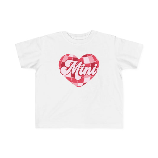 'Mini' Disco Heart Valentine's Day Toddler Tee | MORE COLORS