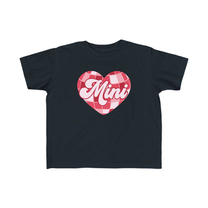 'Mini' Disco Heart Valentine's Day Toddler Tee | MORE COLORS