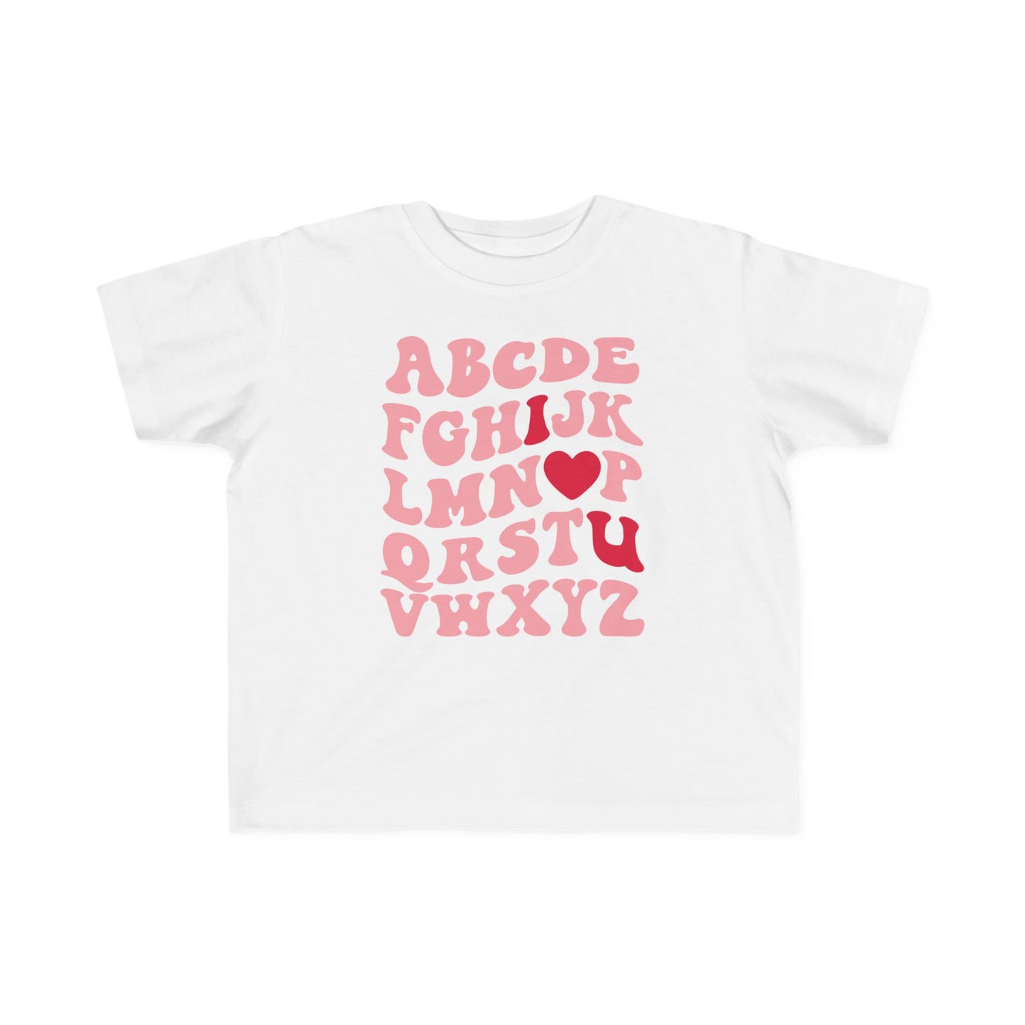 I Heart You Alphabet Valentine's Day Toddler Tee | MORE COLORS